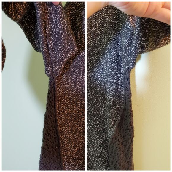 Design Lab by Lord & Taylor Gray Heathered Mixed Knit Pullover Sweater Size XS - Picture 5 of 10